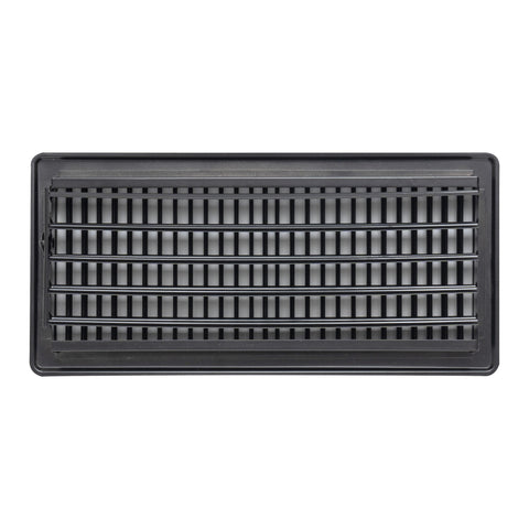 Fits 6x14 and 14x6 Duct Opening | Floor Register with Louvered Design by Handua | Heavy Duty Walkable Design with Damper | Floor Vent Grille | Easy to Adjust Air Supply Lever | Black