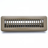 2"x10" Heavy Duty Steel Floor Register, Louvered Air Vent with Adjustable Damper | Brown | Out. Dim.: 11-1/2"W X 3-3/4"H