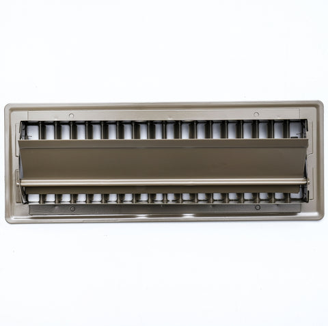 3"x10" Heavy Duty Steel Floor Register, Louvered Air Vent with Adjustable Damper | Brown | Out. Dim.: 11-1/2"W X 4-3/4"H