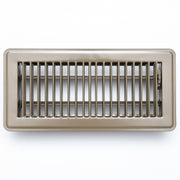 4 x 10-inch Brown Steel floor supply register, front view