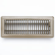 4 x 12-inch Brown Steel floor supply register, front view