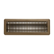 4 x 14-inch Brown Steel floor supply register, front view