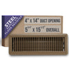 Handua HVAC Brown Floor Register with Louvered Design | Heavy Duty Walkable Design with Damper| Multipack