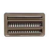 4"x8" Heavy Duty Steel Floor Register, Louvered Air Vent with Adjustable Damper | Brown | Out. Dim.: 5-1/2"W X 9-3/4"H