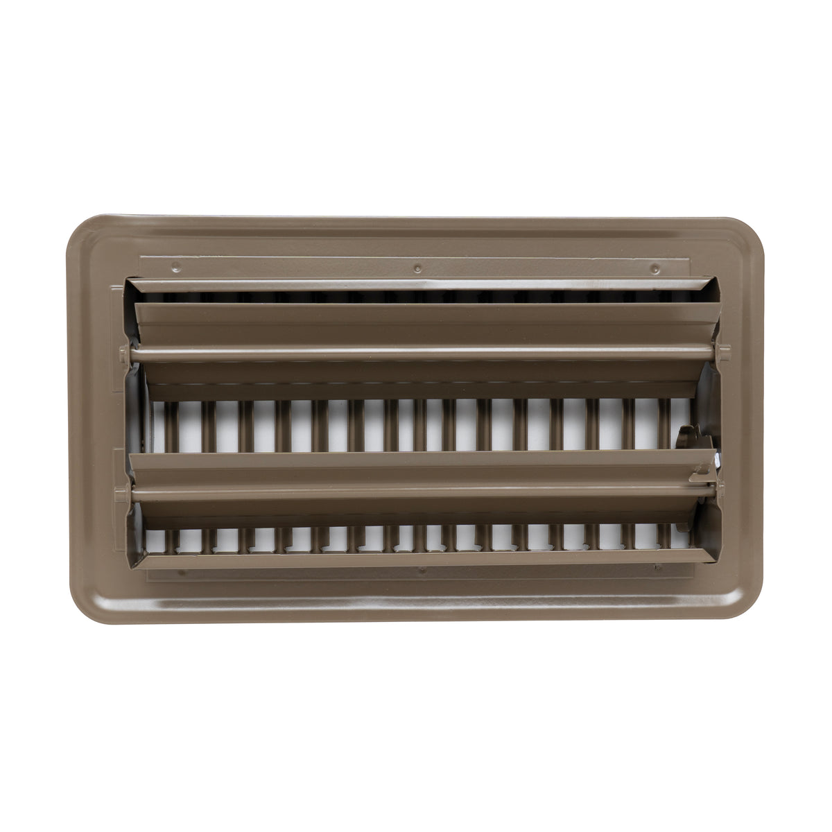 4"x8" Heavy Duty Steel Floor Register, Louvered Air Vent with Adjustable Damper | Brown | Out. Dim.: 5-1/2"W X 9-3/4"H