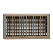 6 x 12-inch Brown Steel floor supply register, front view