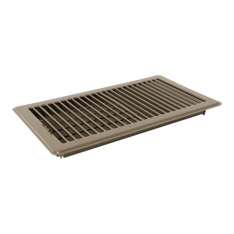 6" x 12" [Duct Opening]  Floor Register with Louvered Design | Heavy Duty Walkable Design with Damper | Floor Vent Grille | Easy to Adjust Air Supply lever | Brown | Outer Dimensions: 7.75" X 13.5"