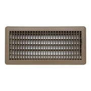 6 x 14-inch Brown Steel floor supply register, front view