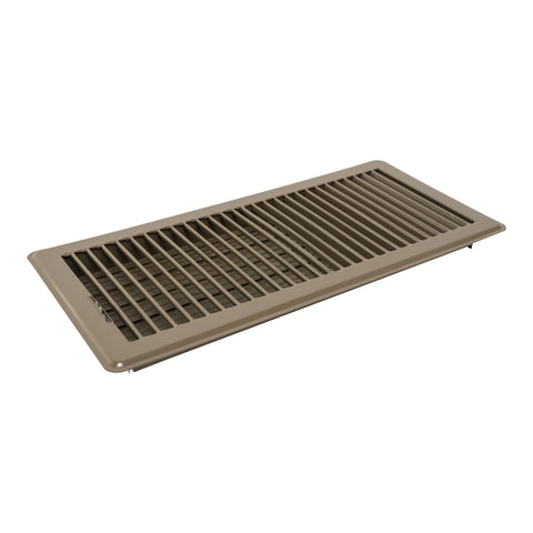 6" x 14"  [Duct Opening] Floor Register with Louvered Design | Heavy Duty Walkable Design with Damper | Floor Vent Grille | Easy to Adjust Air Supply lever | Brown | Outer Dimensions: 7.75" X 15.5"