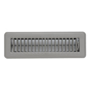 2 x 10-inch Gray Steel floor supply register, front view