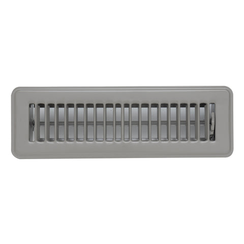 Handua HVAC Gray Floor Register with Louvered Design | Heavy Duty Walkable Design with Damper| Multipack