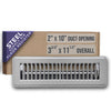 Handua HVAC Gray Floor Register with Louvered Design | Heavy Duty Walkable Design with Damper| Multipack