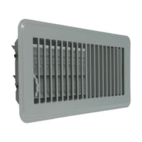 Fits 4x10 and 10x4 Duct Opening | Floor Register with Louvered Design by Handua | Heavy Duty Walkable Design with Damper | Floor Vent Grille | Easy to Adjust Air Supply Lever | Gray