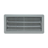 6"x14" Gray Steel Floor Register, Walkable Heavy-Duty Louvered Vent Cover with Damper
