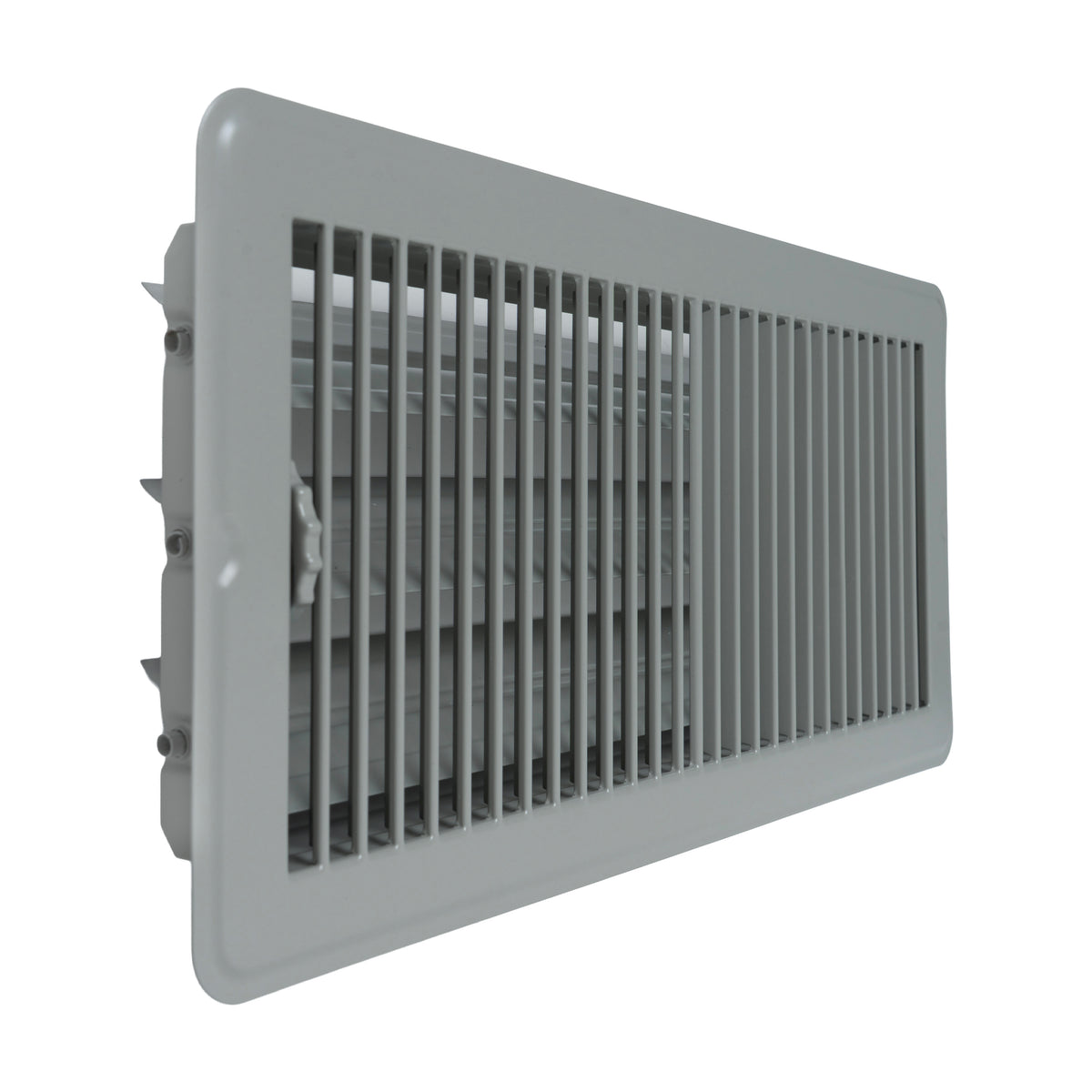 Fits 6x14 and 14x6 Duct Opening | Floor Register with Louvered Design by Handua | Heavy Duty Walkable Design with Damper | Floor Vent Grille | Easy to Adjust Air Supply Lever | Gray