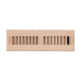 2"x10" Heavy Duty Steel Floor Register, Louvered Air Vent with Adjustable Damper | Oak | Out. Dim.: 3-3/4"W X 11-3/4"H