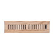 2 x 12-inch Oak Wood floor supply register, front view