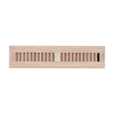 2"x14" Heavy Duty Steel Floor Register, Louvered Air Vent with Adjustable Damper | Oak | Out. Dim.: 3-3/4"W X 15-3/4"H