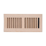 4"x10" Heavy Duty Steel Floor Register, Louvered Air Vent with Adjustable Damper | Oak | Out. Dim.: 5-3/4"W X 11-3/4"H