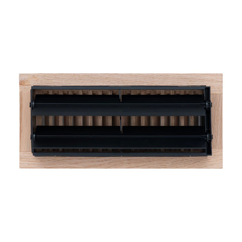 4"x10" Heavy Duty Steel Floor Register, Louvered Air Vent with Adjustable Damper | Oak | Out. Dim.: 5-3/4"W X 11-3/4"H