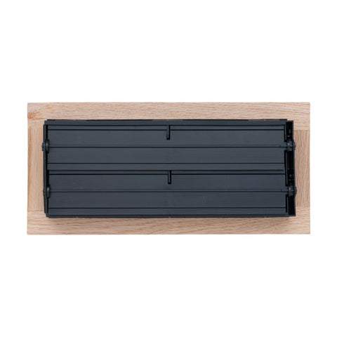 4"x10" Heavy Duty Steel Floor Register, Louvered Air Vent with Adjustable Damper | Oak | Out. Dim.: 5-3/4"W X 11-3/4"H