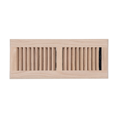Fits 4x12 and 12x4 Duct Opening | Floor Register with Louvered Design by Handua | Heavy Duty Walkable Design with Damper | Floor Vent Grille | Easy to Adjust Air Supply Lever | Oak