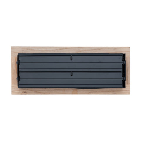 4"x12" Heavy Duty Steel Floor Register, Louvered Air Vent with Adjustable Damper | Oak | Out. Dim.: 5-3/4"W X 13-3/4"H