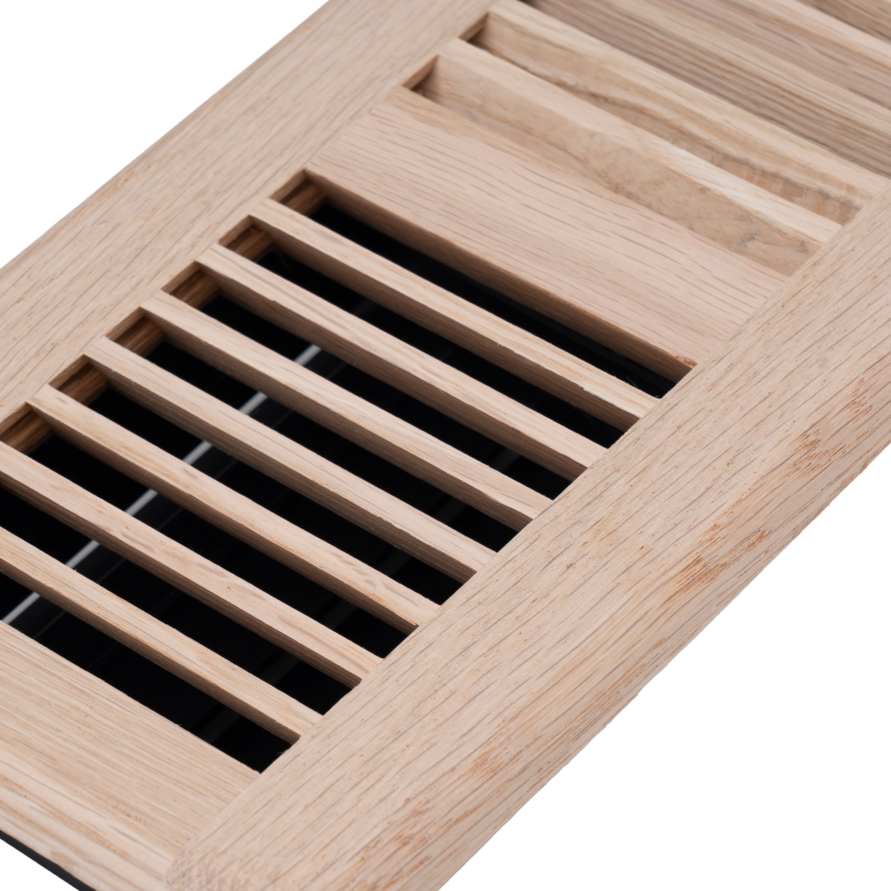 2 x 10-inch Oak Wood floor supply register, louver detail