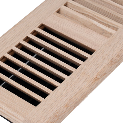 2 x 10-inch Oak Wood floor supply register, louver detail