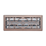 4x12 Bronze Steel Floor Register, Walkable Heavy-Duty Victorian Vent Cover with Damper