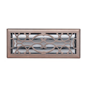 4 x 12-inch Bronze Steel decorative floor register, front view