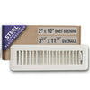 Handua HVAC White Floor Register with Louvered Design | Heavy Duty Walkable Design with Damper| Multipack