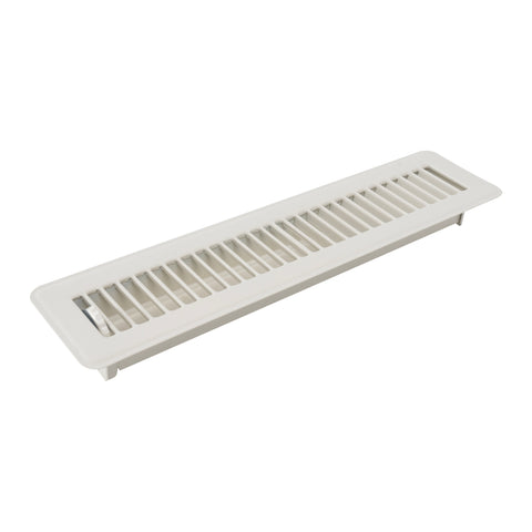 Fits 2x14 and 14x2 Duct Opening | Floor Register with Louvered Design by Handua | Heavy Duty Walkable Design with Damper | Floor Vent Grille | Easy to Adjust Air Supply Lever | Off White