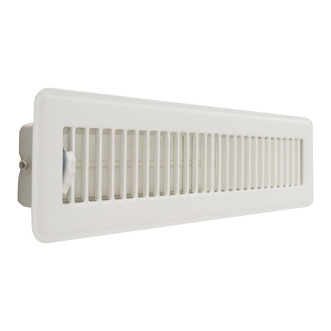 Fits 2x14 and 14x2 Duct Opening | Floor Register with Louvered Design by Handua | Heavy Duty Walkable Design with Damper | Floor Vent Grille | Easy to Adjust Air Supply Lever | Off White