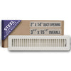 Handua HVAC White Floor Register with Louvered Design | Heavy Duty Walkable Design with Damper| Multipack