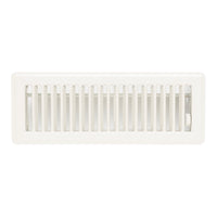 3" x 10"  [Duct Opening] Floor Register with Louvered Design | Heavy Duty Walkable Design with Damper | Floor Vent Grille | Easy to Adjust Air Supply lever | Off White | Outer Dimensions: 4.75" X 11.5"