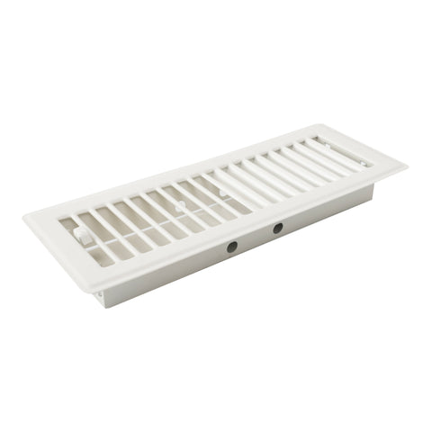 3" x 10"  [Duct Opening] Floor Register with Louvered Design | Heavy Duty Walkable Design with Damper | Floor Vent Grille | Easy to Adjust Air Supply lever | Off White | Outer Dimensions: 4.75" X 11.5"