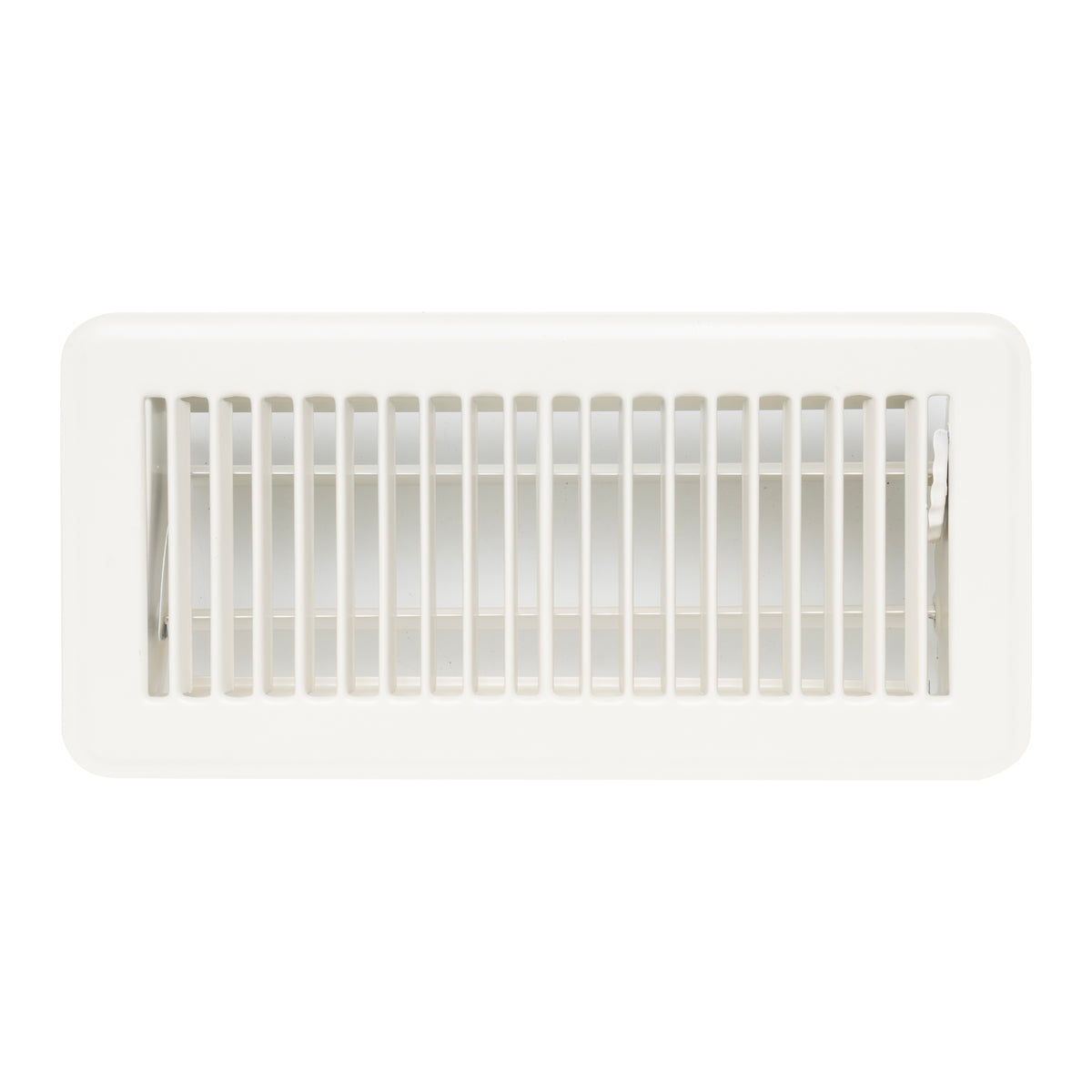 4" x 10" [Duct Opening]  Floor Register with Louvered Design | Heavy Duty Walkable Design with Damper | Floor Vent Grille | Easy to Adjust Air Supply lever | Off White | Outer Dimensions: 5.75" X 11.5"