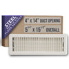 Handua HVAC White Floor Register with Louvered Design | Heavy Duty Walkable Design with Damper| Multipack