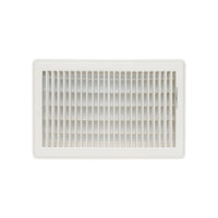 6" x 10" [Duct Opening]  Floor Register with Louvered Design | Heavy Duty Walkable Design with Damper | Floor Vent Grille | Easy to Adjust Air Supply lever | Off White | Outer Dimensions: 7.75" X 11.5"