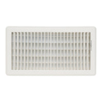 6" x 12" [Duct Opening]  Floor Register with Louvered Design | Heavy Duty Walkable Design with Damper | Floor Vent Grille | Easy to Adjust Air Supply lever | Off White | Outer Dimensions: 7.75" X 13.5"