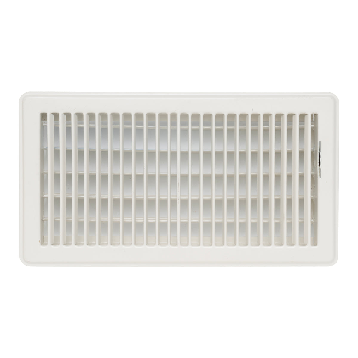 6" x 12" [Duct Opening]  Floor Register with Louvered Design | Heavy Duty Walkable Design with Damper | Floor Vent Grille | Easy to Adjust Air Supply lever | Off White | Outer Dimensions: 7.75" X 13.5"