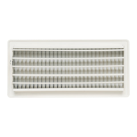 Fits 6x14 and 14x6 Duct Opening | Floor Register with Louvered Design by Handua | Heavy Duty Walkable Design with Damper | Floor Vent Grille | Easy to Adjust Air Supply Lever | Off White