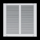 12x12 White Steel Return Air Grille, High-Airflow HVAC Cold Air Intake for Wall & Ceiling