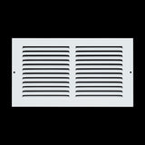12x6 White Steel Return Air Grille, High-Airflow HVAC Cold Air Intake for Wall & Ceiling