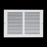 12x8 White Steel Return Air Grille, High-Airflow HVAC Cold Air Intake for Wall & Ceiling
