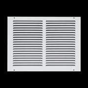 14 x 10-inch White Steel flat stamped return grille, front view