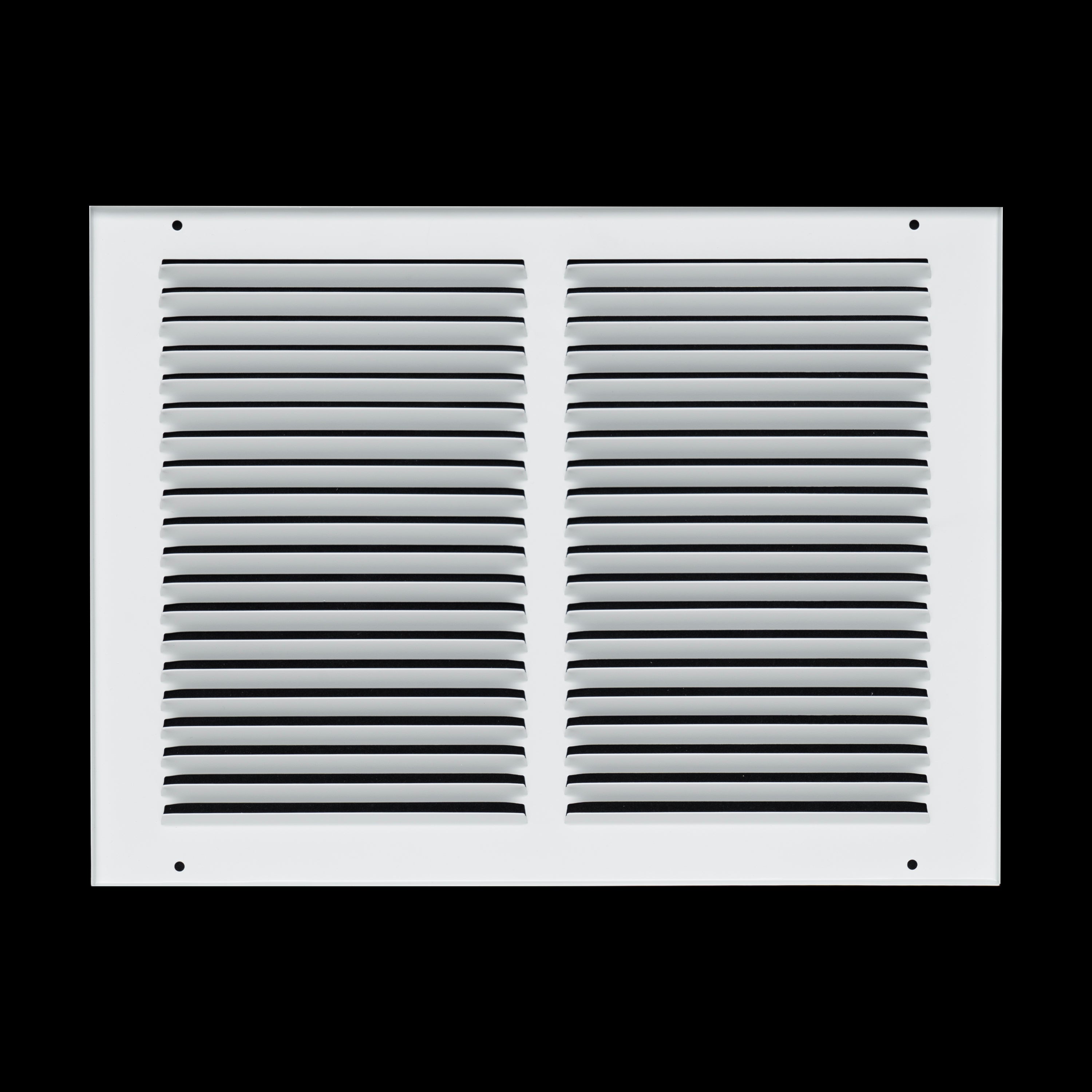14 x 10-inch White Steel flat stamped return grille, rear view