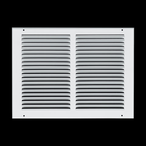 14 x 10-inch White Steel flat stamped return grille, rear view
