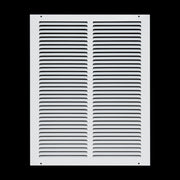 14 x 18-inch White Steel flat stamped return grille, front view